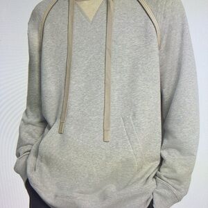 Theory Men’s Cotton Pullover Hoodie Heather Gray Size Medium